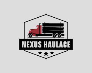 Logging Truck Transportation  logo design