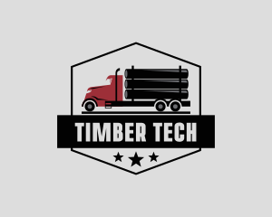 Logging Truck Transportation  logo design