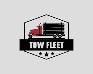 Logging Truck Transportation  logo design