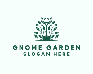 Landscaping Gardener Shovel logo design