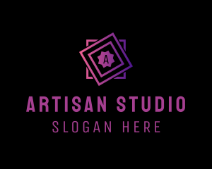 Geometric Square Studio logo design