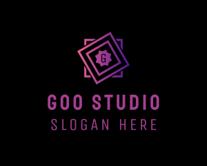 Geometric Square Studio logo design