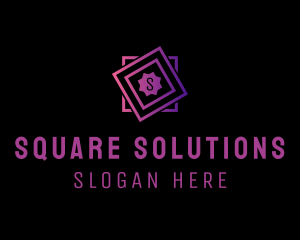 Geometric Square Studio logo design