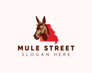 Missouri Mule Animal logo