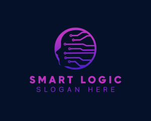 Artificial Intelligence Mental Tech logo design