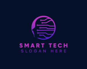 Artificial Intelligence Mental Tech logo design