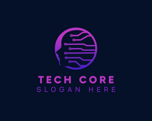 Artificial Intelligence Mental Tech logo design