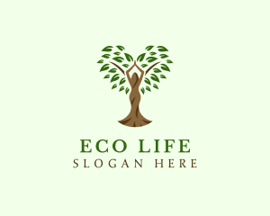 Natural Lady Tree logo design