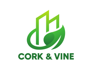 Green Vine Leaf Building  logo design