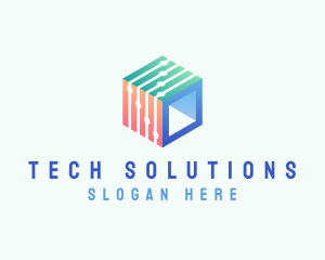 Technology Network Solutions logo design