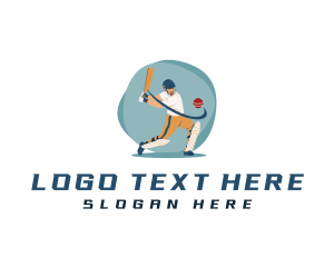 Cricket Batsman Player logo