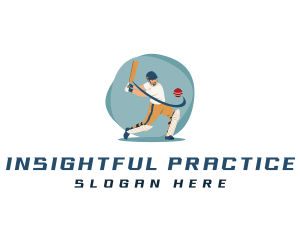 Cricket Batsman Player logo
