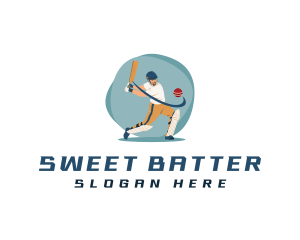 Cricket Batsman Player logo