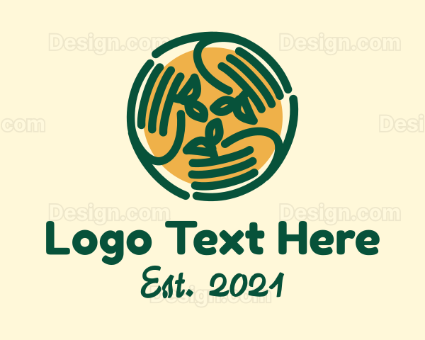 Sustainable Eco Hands Logo