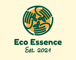 Sustainable Eco Hands  logo design