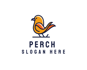 Wild Perched Bird logo design