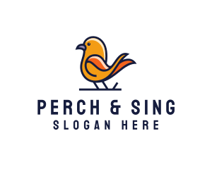 Wild Perched Bird logo design