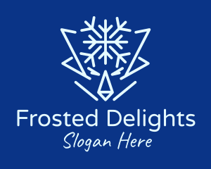 Winter Snowflake Creature logo design