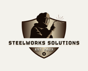 Welding Industrial Worker logo design