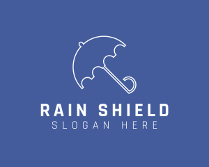 Simple Umbrella Outline logo design