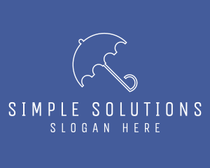 Simple Umbrella Outline logo design