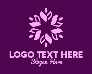 Purple Floral Wreath logo