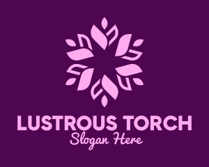 Purple Floral Wreath logo design