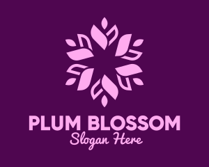 Purple Floral Wreath logo design