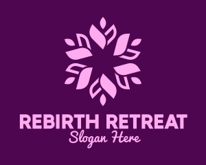 Purple Floral Wreath logo