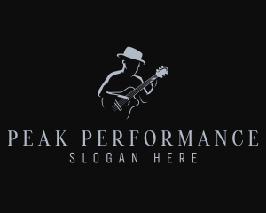 Country Music Guitar Performer logo design