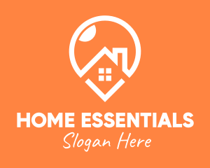 Home Location Pin logo design