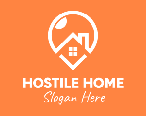 Home Location Pin logo design