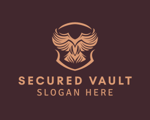 Wings Security Shield  logo design