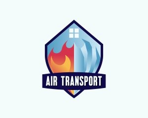 Heating Cooling Ventilation logo design