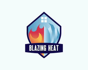 Heating Cooling Ventilation logo design