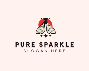 Sparkle Moth Bug logo design