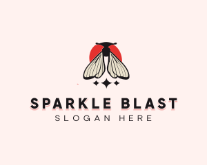 Sparkle Moth Bug logo design