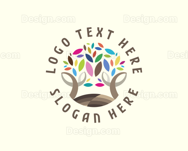 Multicolor Tree Nature Logo