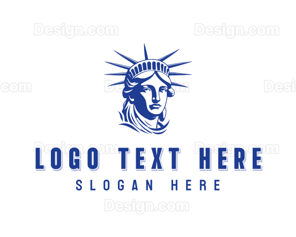 Lady Liberty Head Logo