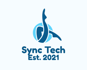 Synchronize Swimming Legs logo design