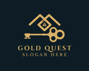 Gold House Key logo design