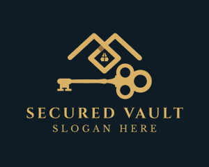 Gold House Key logo design