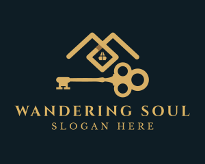 Gold House Key logo design