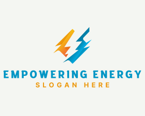 Electricity Lightning Energy logo design