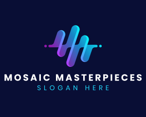 Abstract Music Equalizer logo design