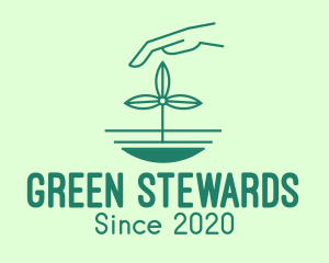 Green Sustainability Planting logo design