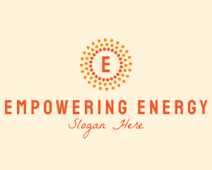 Sun Solar Power Flower  logo design