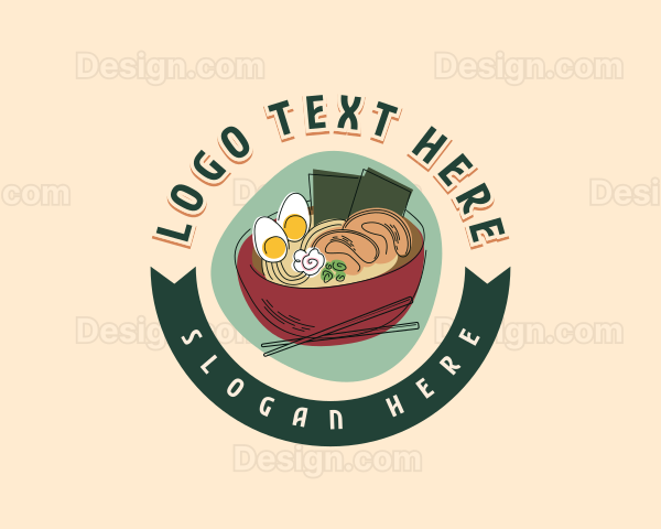 Ramen Noodle Soup Logo