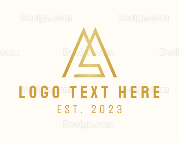 Modern Triangle Letter MS Logo