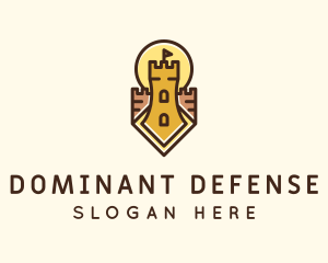 Castle Defense Tower logo design